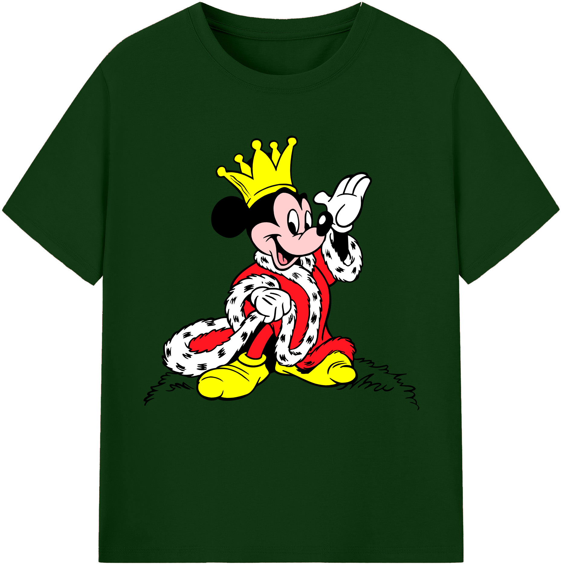 （画像用） ミッキーマウス Mickey Mouse 綿100％半袖Tシャツ（フロントプリント）